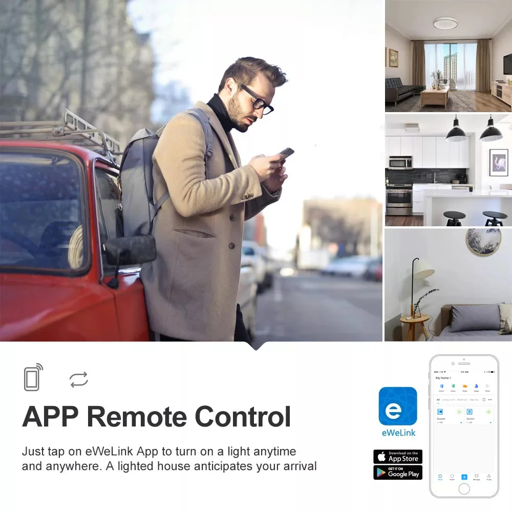 Itead SONOFF Basic R2 Básico Interruptor Inteligente Wi-Fi Sem Fio eWeLink APP Módulo De Controle Remoto Para De Tempo 220V casa inteligente interruptores elétricos - Image 2