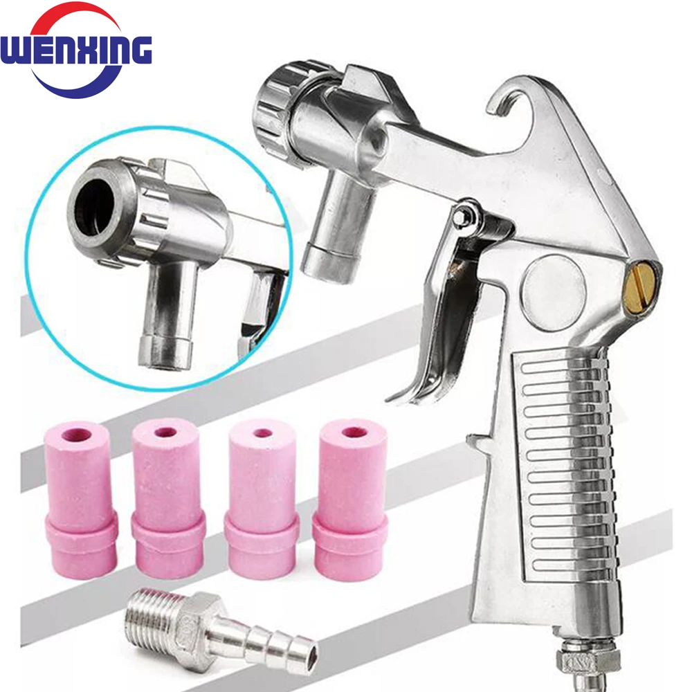 Pistola de pulverização para jato de areia, ferramenta abrasiva, bicos de cerâmica, kit de ferramentas pneumáticas