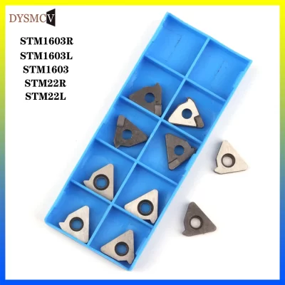 10 pçs stm1603 stm1603l stm1603r stm22r stm22l alta qualidade cnc rosqueado calço de carboneto inserção suporte junta para torno cnc