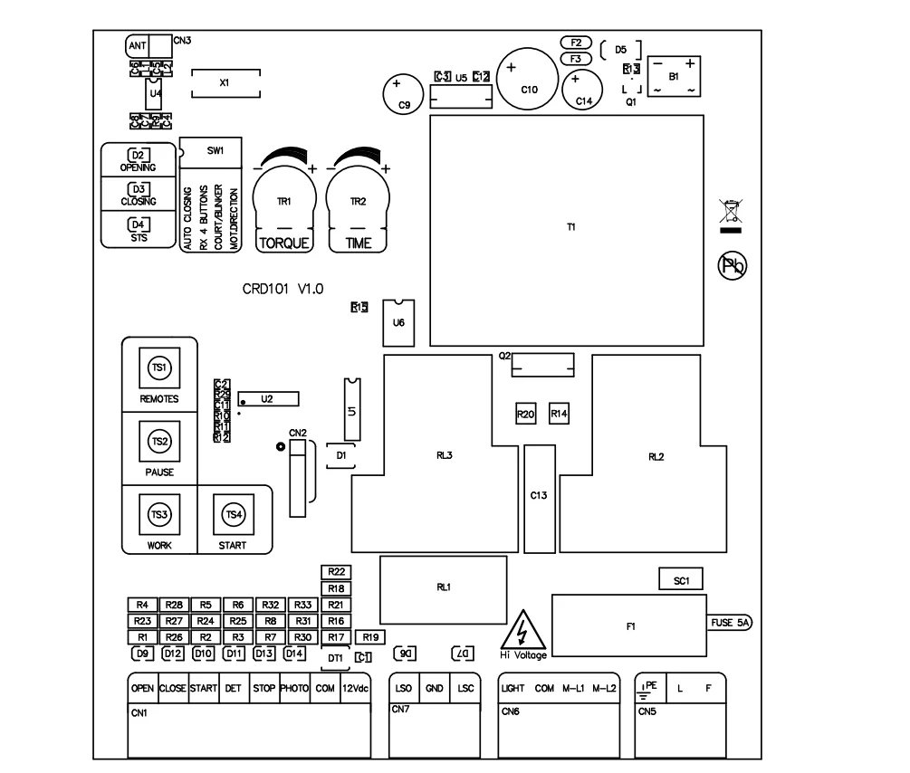 Ampla utilização abridor de portão deslizante unidade controle do motor pcb controlador placa circuito placa cartão eletrônico cartão ac versão universal - Image 2