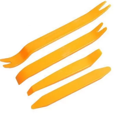 Ferramenta de desmontagem de áudio de carro, barra de alavanca de plástico, painel de porta, clipe interno, pé-de-cabra, 1 peça e 4 peças