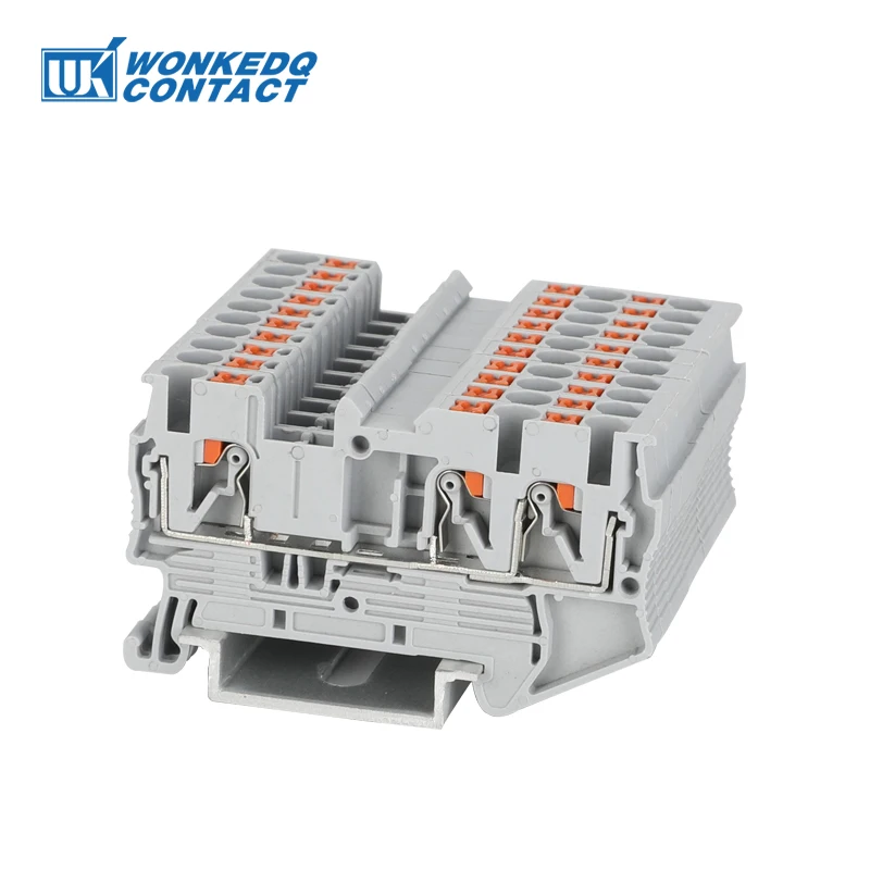 PT 2.5-TW Din Rail Terminal Block Push-in Electrical Connector 2.5mm² PT2.5-Twin 3-Conductor Wire PT2.5-TW - Image 2