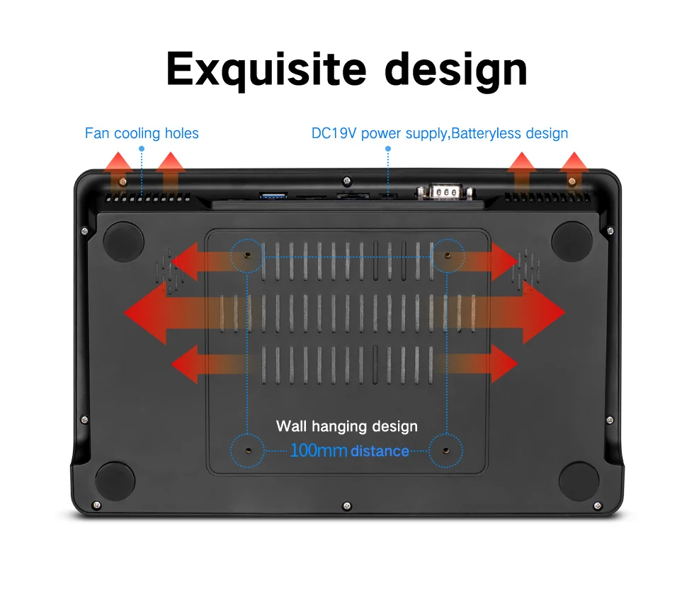 Pipo X15 Mini PC 8GB RAM 180GB SSD 11.6 inch 1920*1080 Intel Core i3-5005U RS232 RJ45 Bluetooth 6 USB Tablet Computer - Image 6