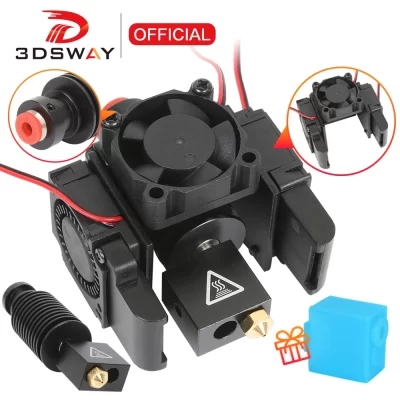 3dsway 3d impressora parte e3d v6 hotend kit todo o metal vulcão bico hotend bowden direto j-cabeça 12v/24v suporte do ventilador de refrigeração 1.75mm