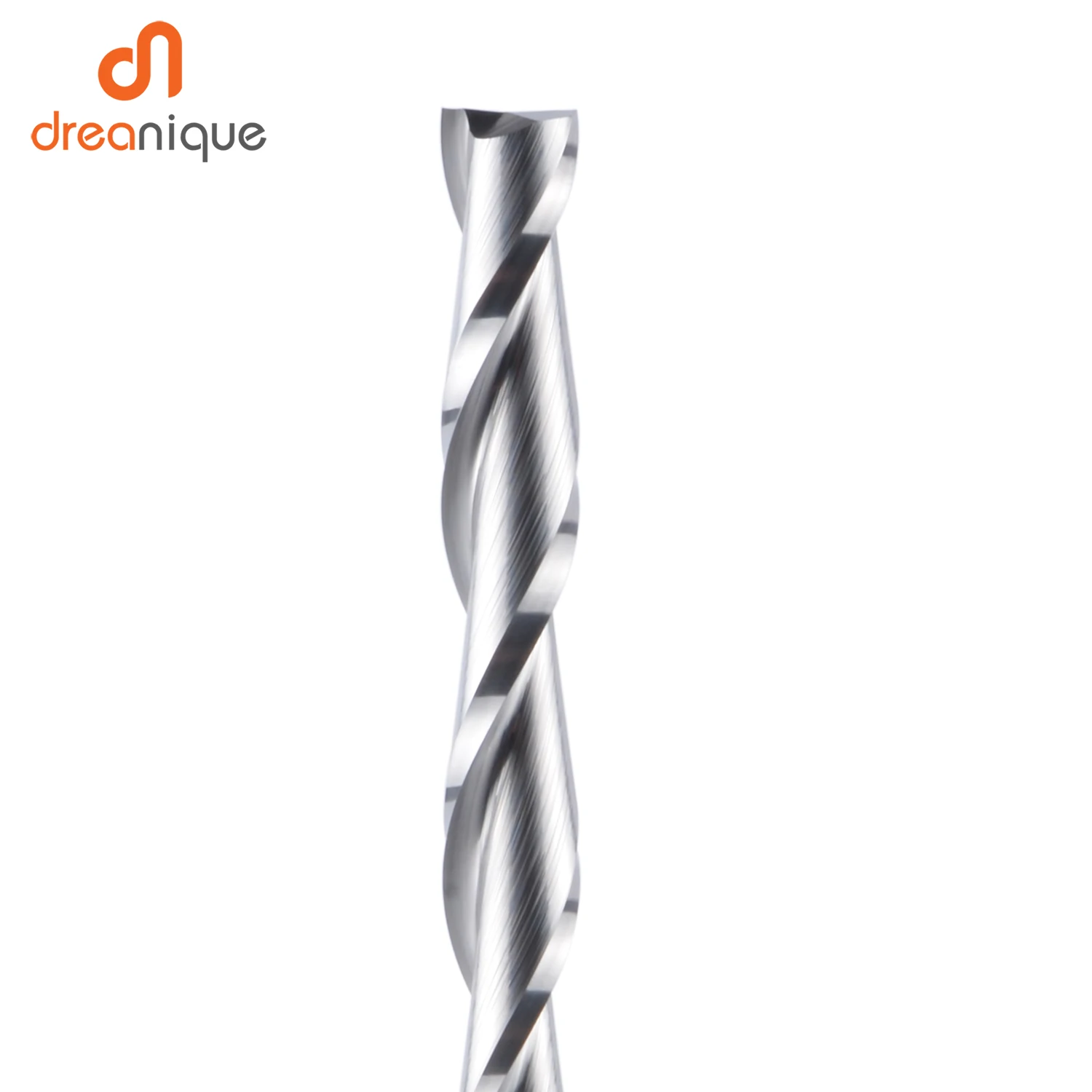 Dreanique 1pc up corte fresa de carboneto sólido 3.175 4 6 8mm 2 flauta espiral roteador bit carboneto fresa madeira mdf - Image 2