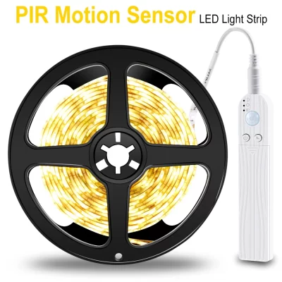 PIR LEVOU Sensor de Movimento Tira do DIODO EMISSOR de Luz Do Armário Da Cozinha Fita LED Luz de Tira Flexível Impermeável Lâmpa