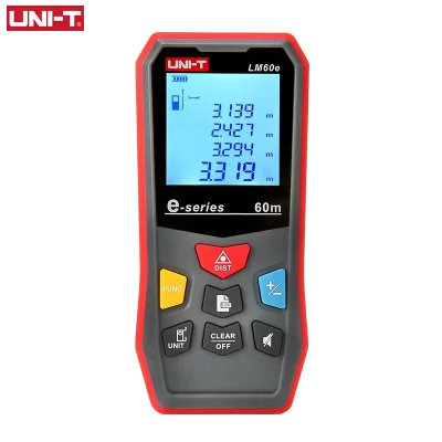 Telêmetro digital com laser de 45m, 50m e 60m, régua para medição de distância, fita métrica para construção, luz de fundo em lcd grande