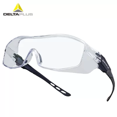 Deltaplus óculos de segurança transparente resistente a riscos óculos de proteção dustproof à prova de vento laboratório anti-impacto lente pc