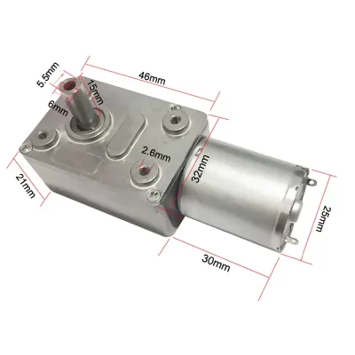 Motor de engrenagem sem-fim 6v 24v, redutor 12v 3-210rpm dc, motor elétrico de alto torque, engrenagem de metal, bloqueio automático reverso para automação personalizada