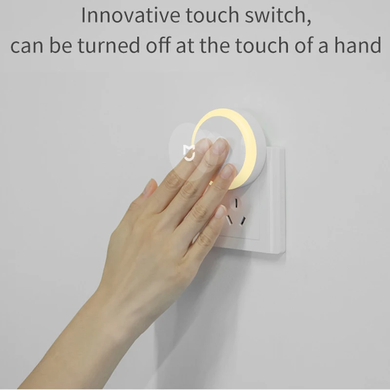 Xiaomi-Mijia Sensor de luz noturna LED inteligente, modo de toque, lâmpada para casa, corredor, quarto, corredor CA, plugue 220V - Image 4