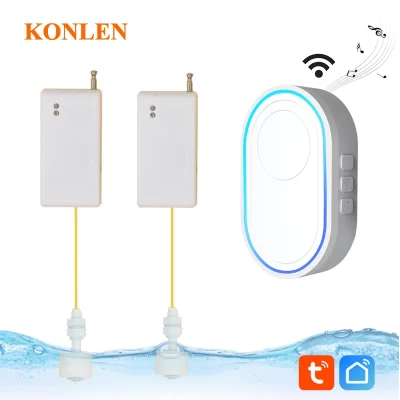 Tuya-sensor de vazamento de água, detector de vazamento, nível de líquido, sirene, alarme inteligente, vida útil, alerta de sobrefluxo para tanque de banheiro, cozinha