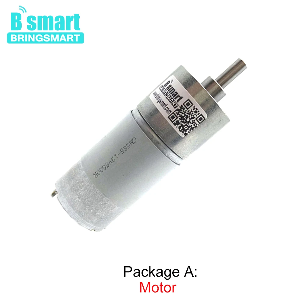 Bringsmart 37GB555 Motor Elétrico de Alto Torque Baixa Velocidade DC 12V 24V Invertido Alto Torque 6-800RPM Robô de Motor de Engrenagem Personalizado - Image 2