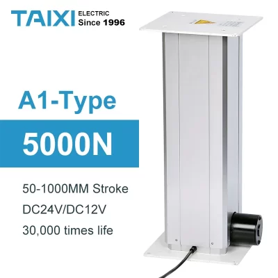 Coluna De Elevação Elétrica De Alumínio, Mesa De Plataforma De Elevação De Precisão, Coluna Telescópica, Atuador Linear, 500kg, 5000N