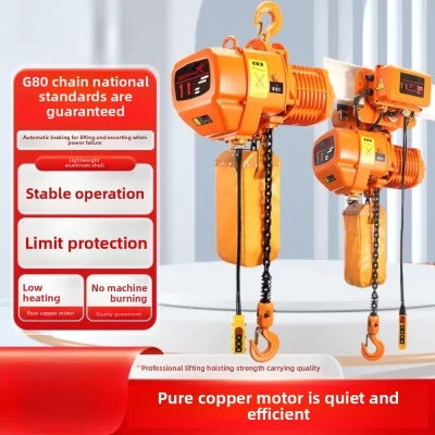 talha elétrica de corrente de anel 380v funcionando móvel guindaste de corrente de elevação industrial de 1 tonelada 2T3 toneladas