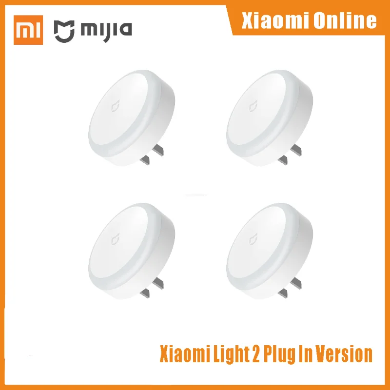 Xiaomi-Mijia Sensor de luz noturna LED inteligente, modo de toque, lâmpada para casa, corredor, quarto, corredor CA, plugue 220V