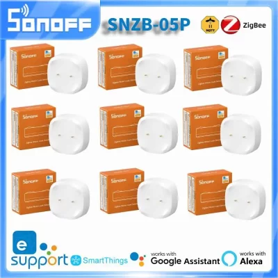 Novo 1 pçs sonof SNZB-05P zigbee detector de vazamento de água 5 anos vida útil ip67 à prova dip67 água casa inteligente com alexa google casa mqtt