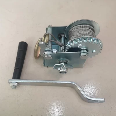 Manual Drum Small Hand Crane Hoist, Wire Rope Winch, para Yacht, Material Handling Tool, 8m, 500lbs