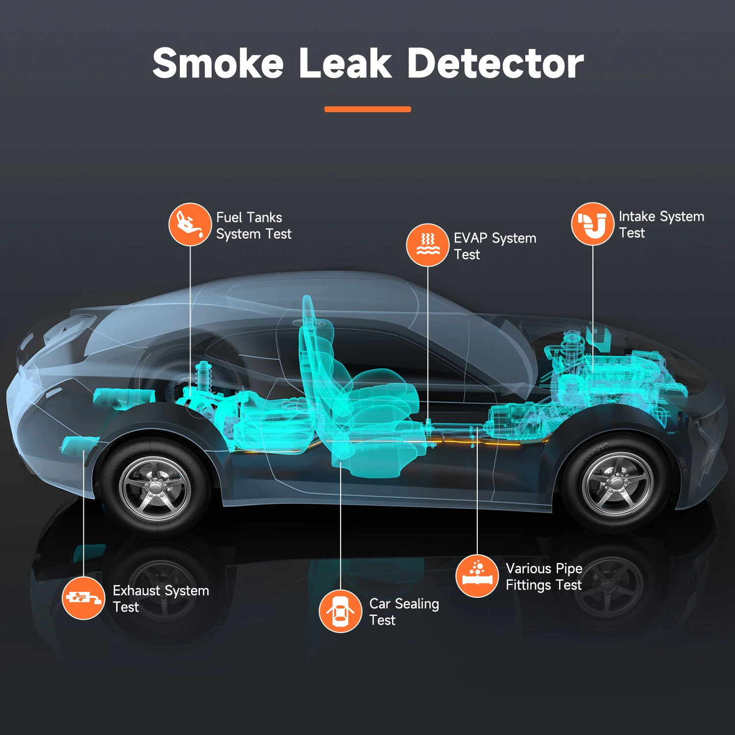 FOXWELL-Car Smoke Leak EVAP System Leakage Analyzer, Tester Machine, Gás Oil Pipe, Gerador de fumaça, Ferramentas Auto Diagnóstico, 12V, SD101 - Image 2