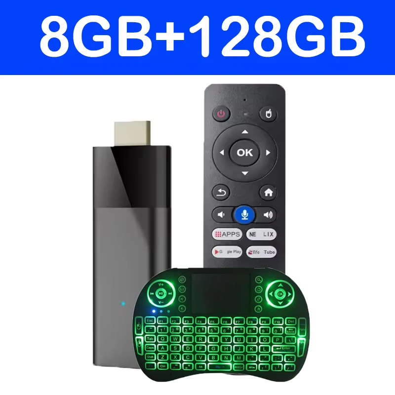 Original Android 14 Q12 Mini TV Stick Support 8K Video Wifi 2.4G&5G Ram 4GB 8GB Rom 64GB 128GB Google Assistant Fast Set Top Box