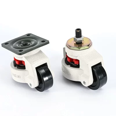 Nivelamento Branco Roda ajustável, Rodízio Placa Triangular, Roda Universal, Foma Roda, 40f