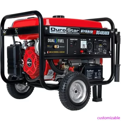 New DS4850EH Dual Fuel Portable Generator-4850 Watt Gas or Propane Powered Electric Start-Camping & RV Ready, Red/Black USA