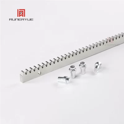 Portão deslizante do motor, rack de trilho de engrenagem de aço galvanizado, zíper metálico, 1 metro por peça, 50cm, extensão opcional com parafusos