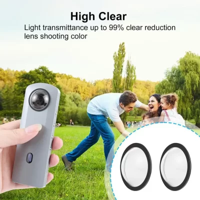 Para ricoh theta sc2/s/v protetor de lente adesivo ação câmera capa para ricoh theta sc2/sc2v anti-risco hd filtro claro