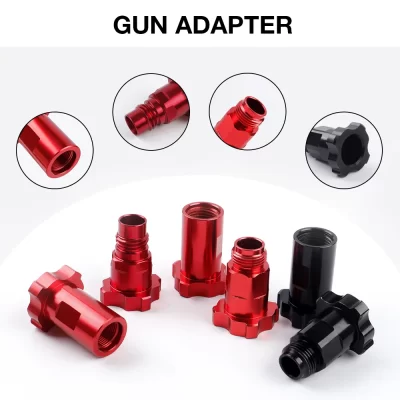 6 tipos de adaptadores de copo para pistola de pulverização, conector de copo sem limpeza para pulverizador de tinta HVLP, ferramenta de conversão de copo de mistura descartável para pistola portátil