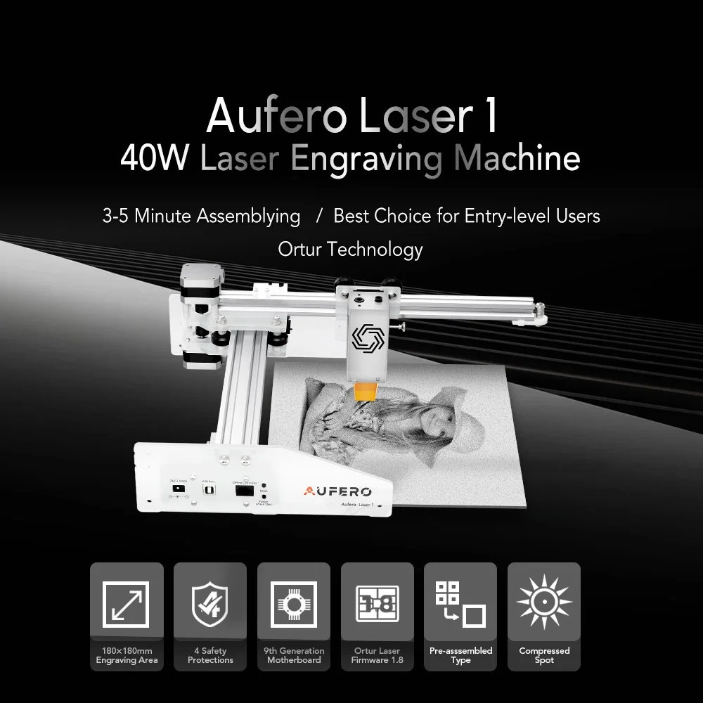 Iniciante portátil Laser Gravador cortador com rolo rotativo, marcação Máquina de Gravura, Aufero, pré-instalar, madeira, metal, colar, anel - Image 2