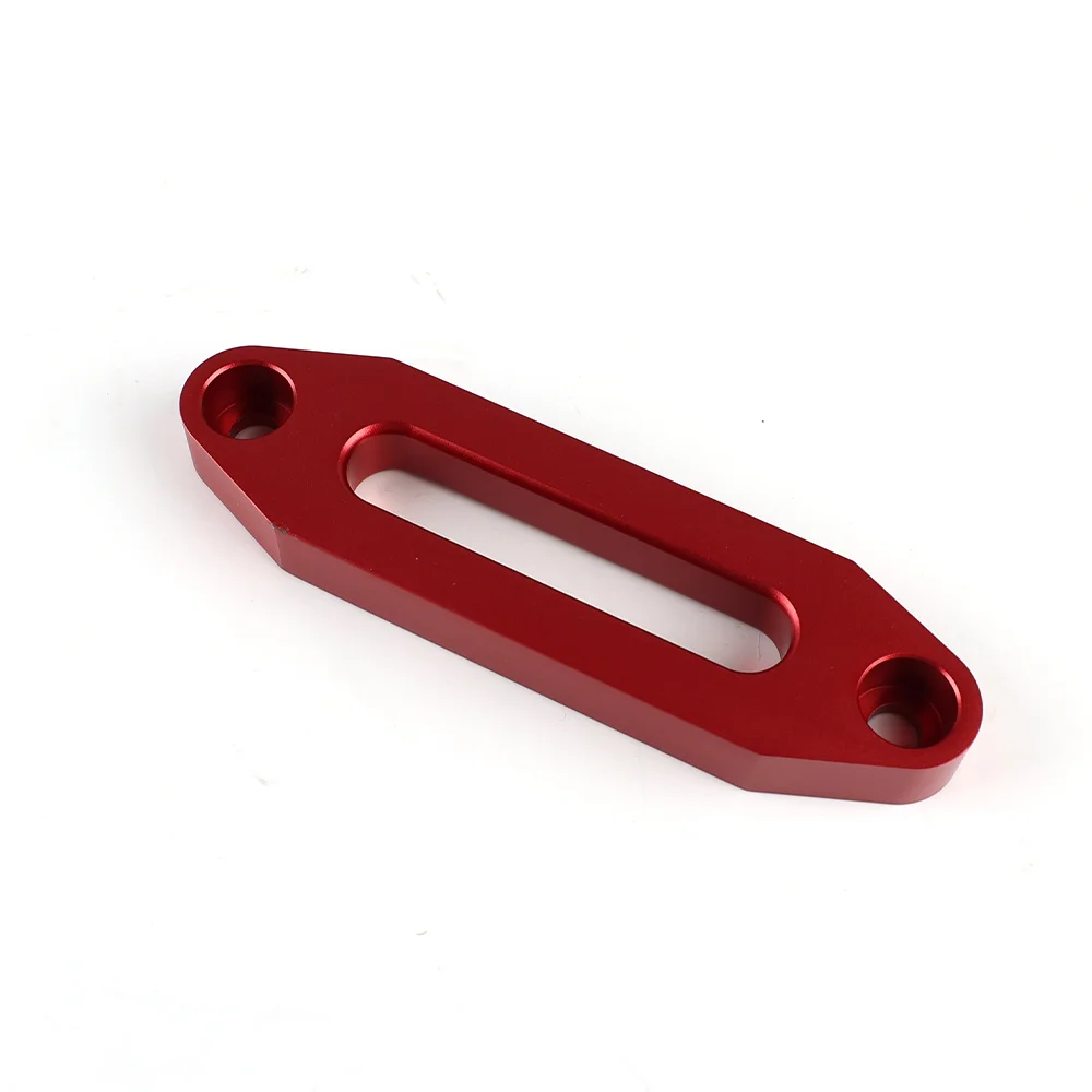 Fairlead Hawse de alumínio para guia de chumbo de cabo de corda de guincho sintético vermelho/preto/azul/prata novo - Image 4