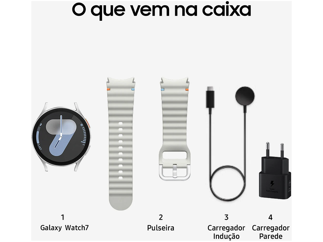 Smartwatch Samsung Galaxy Watch7 Prata 32GB Bluetooth - Image 3