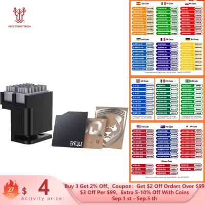 Bigtreetech panda escova px panda purga escudo bocal limpador de cabeça impressão escova de silicone montado purificador para bambuab p1 x1