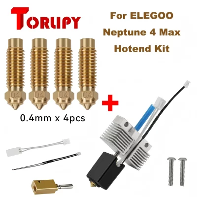 Para elegoo netuno 4 max hotend kit heatbreak aquecedor cartucho 24v termistor bloco de aquecimento cabeça extrusora para netuno4 plus parte