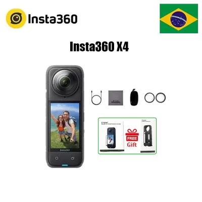 Insta360 X4 Action Camera 2290mAh Bateria 8K30fps Vídeo 10M Estabilização de Estado de Fluxo À Prova D 'Água Insta 360 X 4 Câmera Em Estoque