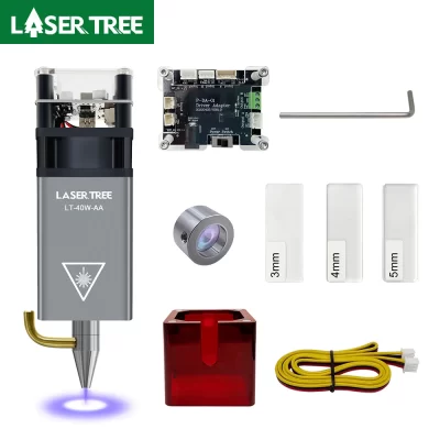 Árvore a laser 5w 10w 20w potência óptica ar auxiliar cabeça laser luz azul módulo ttl para cnc gravador a laser corte ferramentas para trabalhar madeira