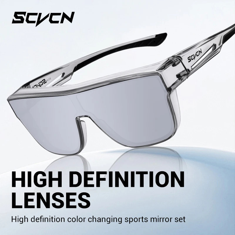 SCVCN New Men Outdoor Road Sports Mountains Cycling Sunglasses UV400 Cycling Eyewear Women Bicycle Riding Driving Glasses - Image 2
