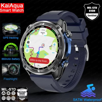 Novo relógio inteligente gps 2025 com mapas offline, 4gb de memória, reprodutor de vídeo, esportes militares, smartwatch masculino, 30m, natação, à prova d'água, amoled