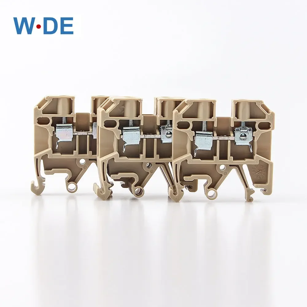 100pcs Din Rail Terminal Blocks SAK-2.5EN Connectors Screw Connection Conductors SAK2.5EN Wire Conductor 10pcs