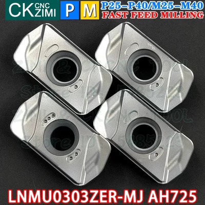 LNMU0303ZER-MJ AH725 LNMU 0303 ZER MJ AH725 inserções de metal duro inserções de fresagem de alimentação rápida CNC torno de metal fresadora ferramenta para fresa de face LNMU03R