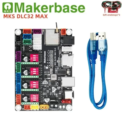 Grbl 32 bits esp32 controlador mks dlc32 max placa de expansão 4 eixos cnc escudo placa de fuga máquina gravura peças atualização