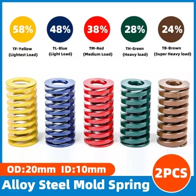 Mola de compressão espiral para carimbo, 2 peças, para porta traseira, suporte de suporte, barra de elevação od 20mm id 10mm comprimento 20-200mm