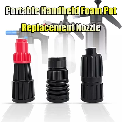 Pulverizador de espuma transparente 2l, bicos substituíveis para lavagem de carro, regador manual, pulverizador de pressão de ar, pote de plástico