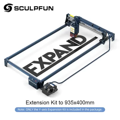 Kit de expansão de área de gravação série SCULPFUN S30 Kit de extensão do eixo Y para eixo de alumínio com slot V de 935x400mm instalado diretamente