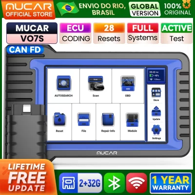 MUCAR VO7S CANFD Ferramenta de digitalização profissional Controle bidirecional ECU Codificação Ferramenta de diagnóstico de carro automático Sistema completo Scanner OBD2