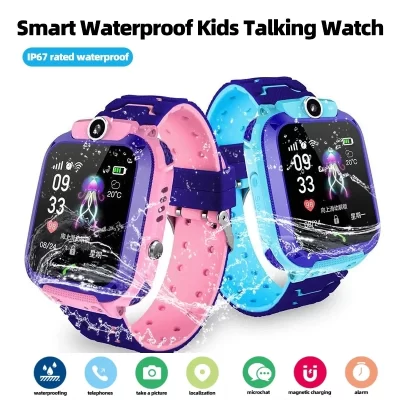 GPS Q12 Crianças Smart 2G chamada relógio à prova d' água mãe crianças monitor menino meninas SOS criança esportes relógios digitais rastreador