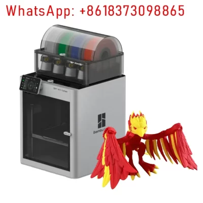 Supports 16 Color Bambu Lab P1S 3D Printer P1S Combo 3D with AMS Enclosed Body, Suitable for High-temperature Environments