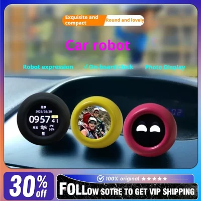 Meninos carro robô tipo-c com fio relógio meteorológico/display de fotos/exibição de expressão carros ornamentos criativos personalizar presentes