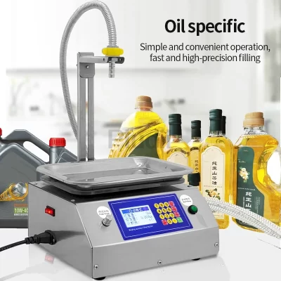 Máquina de enchimento de fluxo de distribuição automática pesando molho de gergelim óleo comestível cola de mel viscoso 0.02-10kg máquina de enchimento líquida