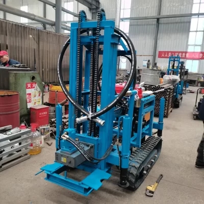 Customized Small Portable 100m 200m Crawler Deep Well Drilling Rig Machine Mud Pump Exploration Shllow Well Drilling Rig