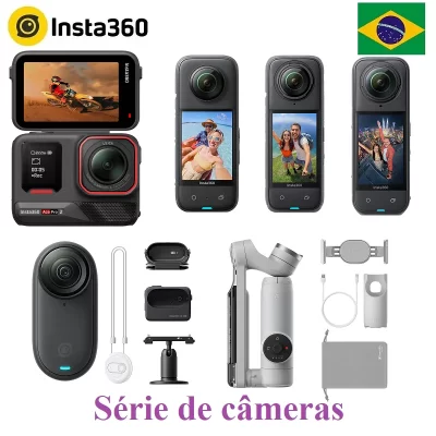 Insta360 X5X4X3Ace Pro 2GO 3SFlow ProFlow 2 Pro Câmera esportiva Insta 360 X 5 X 4X 3 Câmera de ação